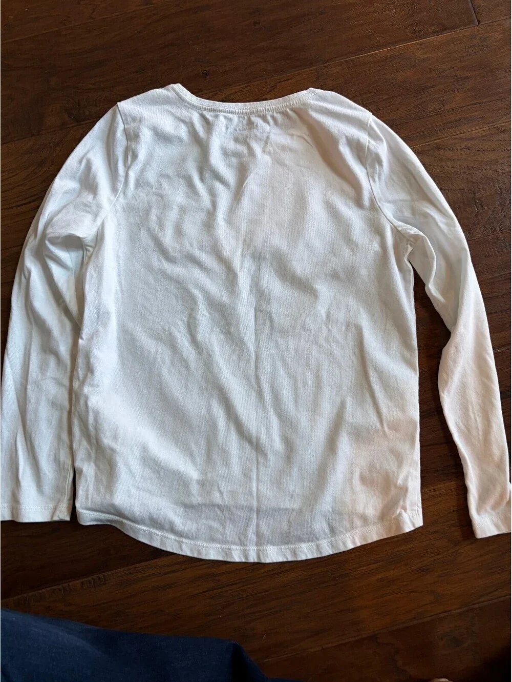 Old Navy Long Sleeve White Shirt with Heart Pocket Kids Large 10-12